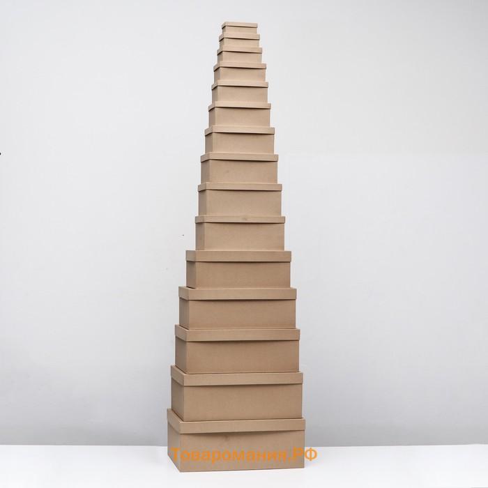 Набор коробок крафт однотонный 15в1 44×34×15.5 - 11×6×4 см