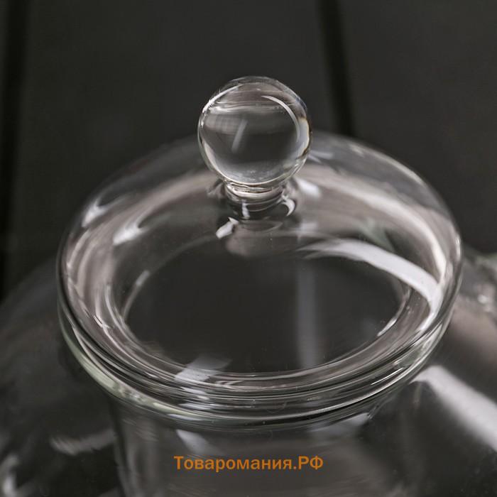 Чайник заварочный из стекла, 1 л, стеклянное сито