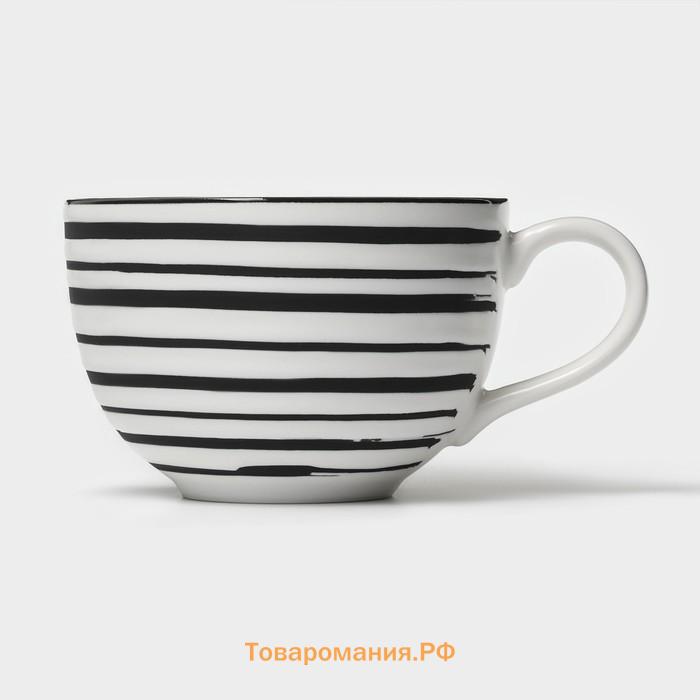 Чайная пара Magistro Hypnose, кружка 230 мл, блюдце 15.5 см, фарфор