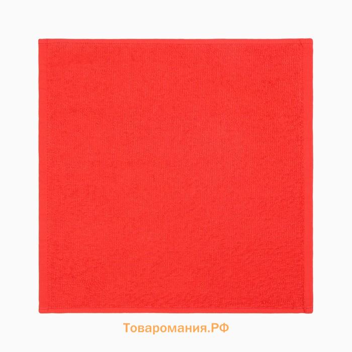 Полотенце махровое  "Дед Мороз" 30х30 см, 100% хл, 340 г/м2