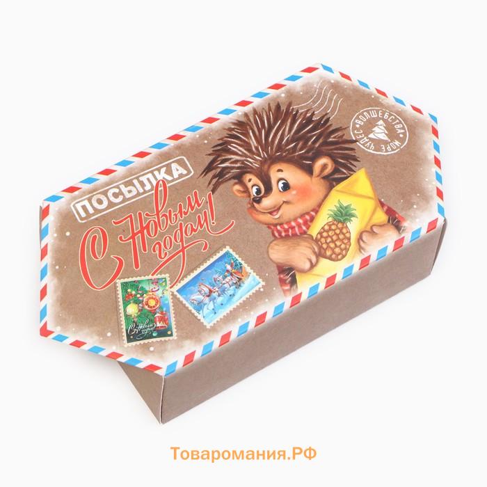 Полотенце махровое  "Новогодняя посылка" 30х30 см, 100% хл, 340 г/м2