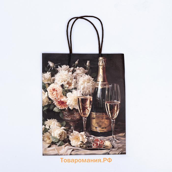 Пакет крафт «Праздник» 22×12×27 см