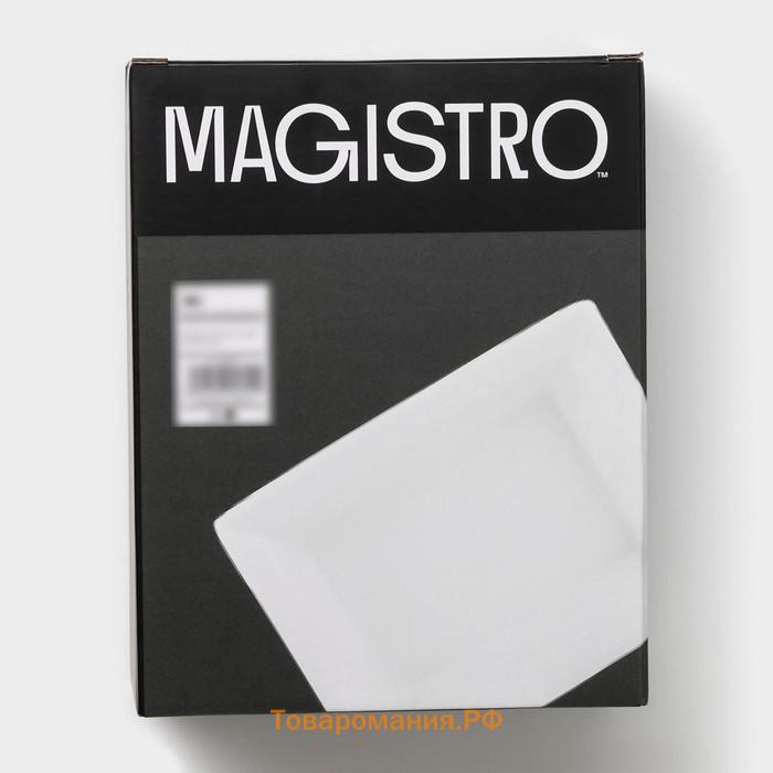 Форма для выпечки из жаропрочного фарфора Magistro White gloss, 700 мл, 17,5×13,5×5,5 см