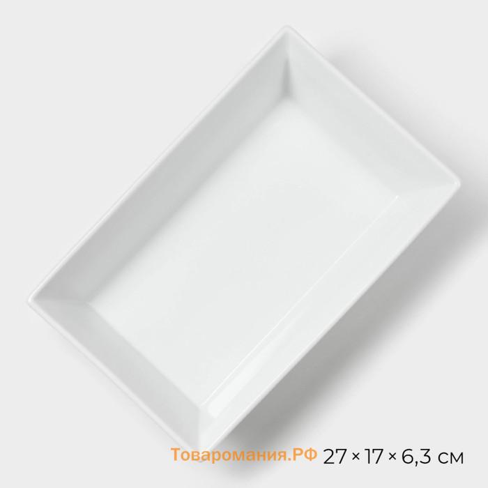 Форма для выпечки из жаропрочного фарфора Magistro White gloss, 1,6 л, 27×17×6,3 см