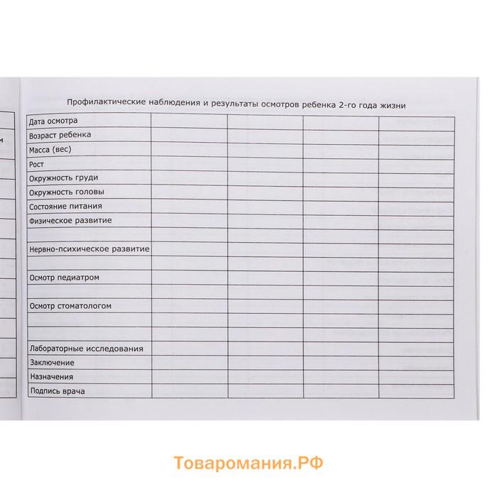 Медицинская карта ребёнка "С заботой", форма №112/у, 80 листов