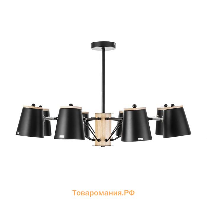 Люстра "Ирвина" 8хЕ27 40Вт черный 85х85х50см