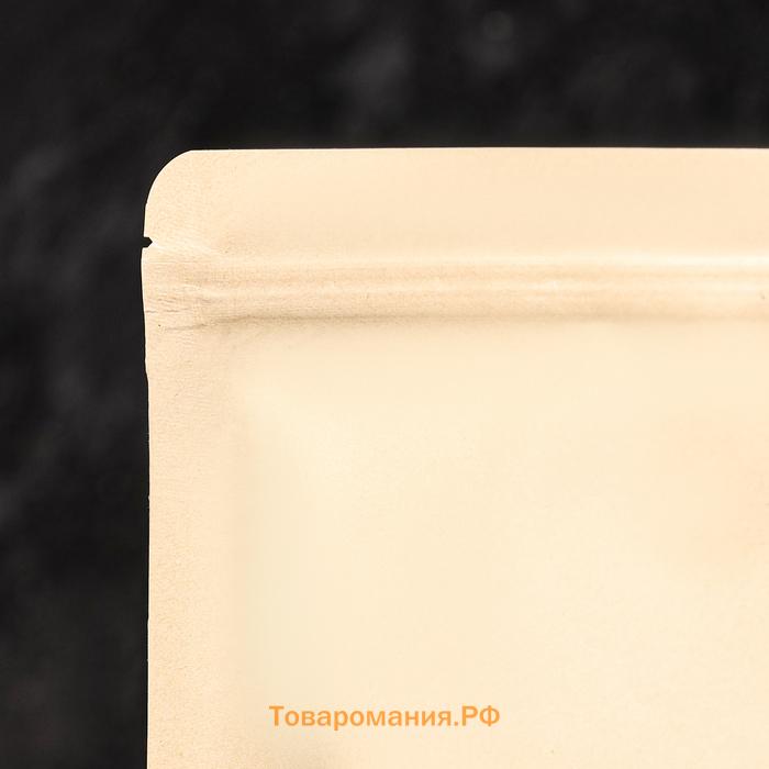 Пакет Zip-lock Крафт с прямоугольным окном,30×40×4 см