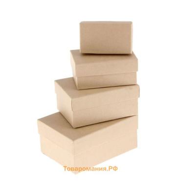 Набор коробок 4 в 1 «Крафт однотонный», 15×11×7 - 9×5×4 см