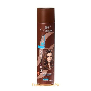 Лак для волос Jet chocolate Flexible maxi "Ультрасильная фиксация", 300 мл