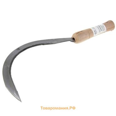 Серп «Травник», 12« (30.5 см), толщина лезвия 2 мм, рукоять дерево, Greengo