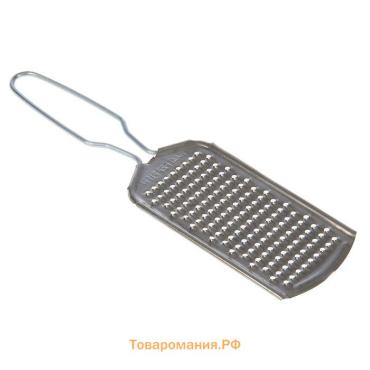 Тёрка для сыра мелкая  «Помощник», 21×5.5 см, с ручкой, серебристая