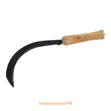 Серп «Травник», 8« (20.3 см), толщина лезвия 2 мм, рукоять дерево, Greengo