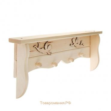 Полка-вешалка «Уют-Ангелы» 55×22×8см