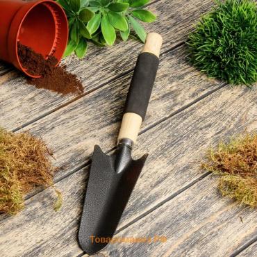 Совок посадочный Greengo, длина 33.5 см, ширина 6.5 см, деревянная ручка с поролоном