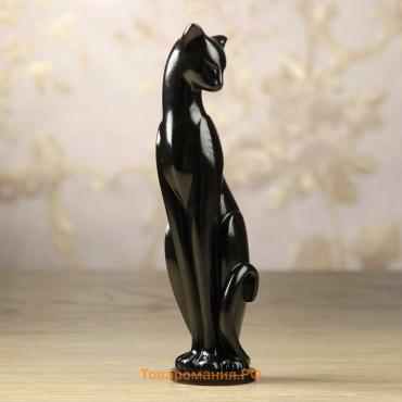 Фигурка гипс «Кошка Грация», чёрная, 6×7×23 см