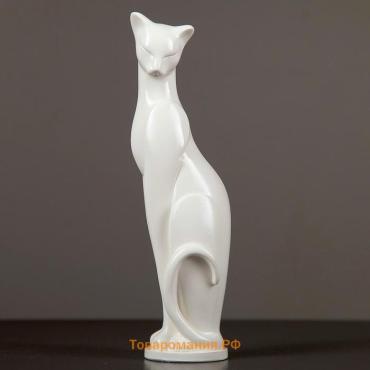 Фигурка гипс «Кошка Грация», белая, 6×7×23 см