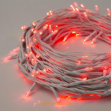 Гирлянда «Нить» 20 м, IP20, белая нить, 200 LED, свечение красное, 8 режимов, 220 В