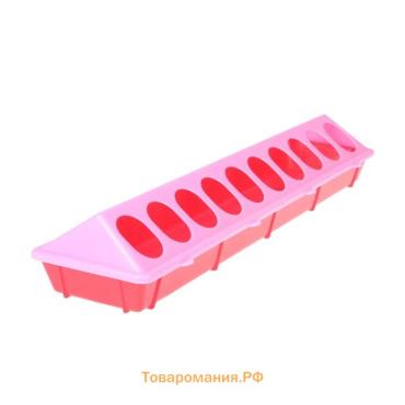 Кормушка - поилка для перепелов, 20 ячеек, лотковая, пластик, цвет МИКС
