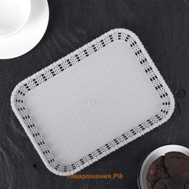 Поднос прямоугольный  «Плетение», 20.5×15×2 см, МИКС