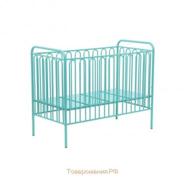 Детская кроватка Polini kids Vintage 150 металлическая, цвет бирюзовый