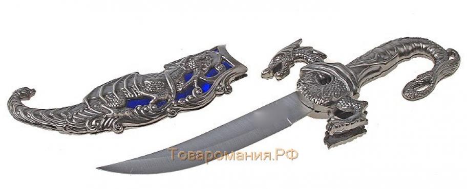 Сувенирный нож, 24,5 см резные ножны, дракон на рукояти