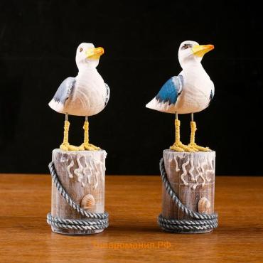 Фигурка дерево «Чайка на пне», 11×7×21 см, МИКС