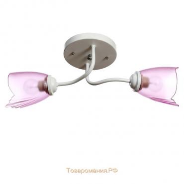 Люстра 1341002/2PK E27 15Вт белый-розовый BayerLux
