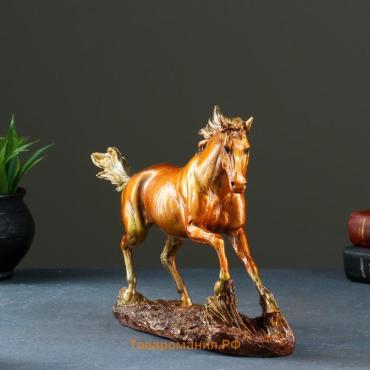 Фигурка полистоун «Конь бегущий», бронза, 32×22 см