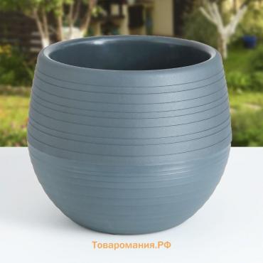 Горшок для цветов «Япония», 3 л, пластиковый, графитовый