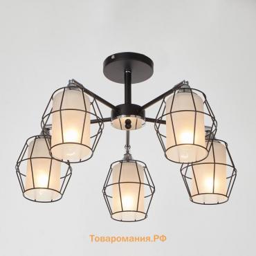 Люстра ГАЛЛОП «8357», 5хЕ27 60 Вт, чёрный