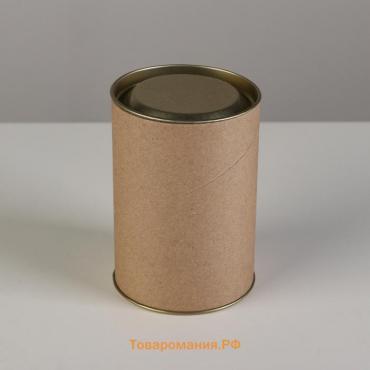 Тубус 76×110 мм (90 мм внутренняя высота),плотный картон, металлическая крышка