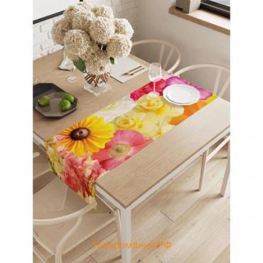 Дорожка на стол «Коллекция цветов», оксфорд, размер 40х145 см
