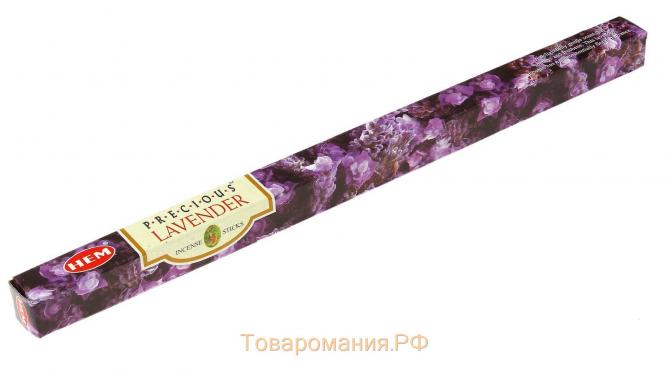 Благовония HEM " Pr. Lavender Драгоценная лаванда ", 8 палочек в упаковке, четырёхгранник