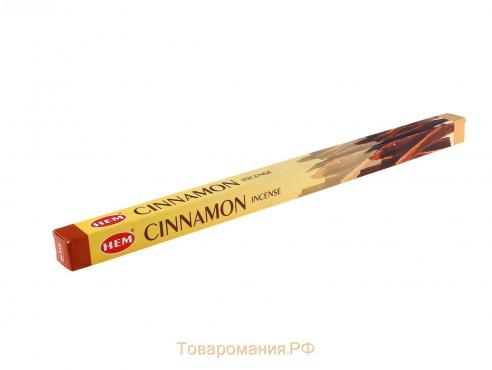 Благовония HEM "Cinnamon. Корица", 8 палочек в упаковке, четырёхгранник