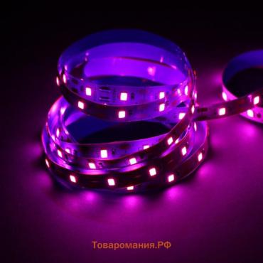 Фитолента светодиодная Luazon, 5 В, SMD5050, 2 м, IP20, 10.3Вт, 60 LED/м, USB, мультиспектр.