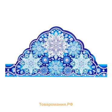 Маска-ободок «Новогодняя корона» синяя