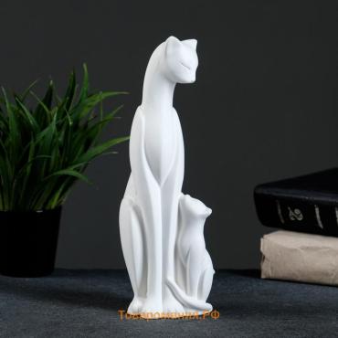 Фигурка гипс «Кошка с котенком», 21×7×7 см