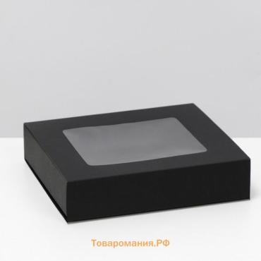Коробка складня, с окном, упаковка, белая 18×16×4 см
