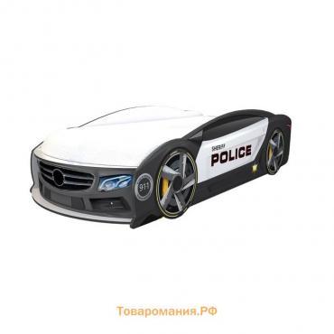 Кровать машинка Police «Манго-М», цвет чёрный