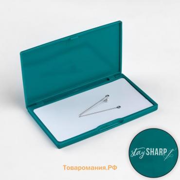 Игольница магнитная, 11 × 6,5 см, цвет тёмно-бирюзовый