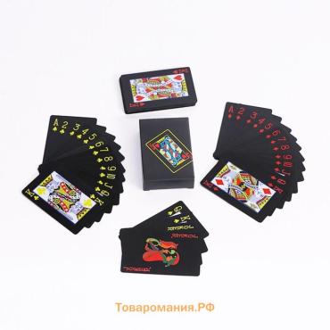 Карты игральные пластиковые «Художественные», колода 54 шт., 8.7×5.7 см, чёрные