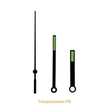 Комплект из 3-х стрелок для часов 50/70/77 мм, фасовка 10 шт, черные